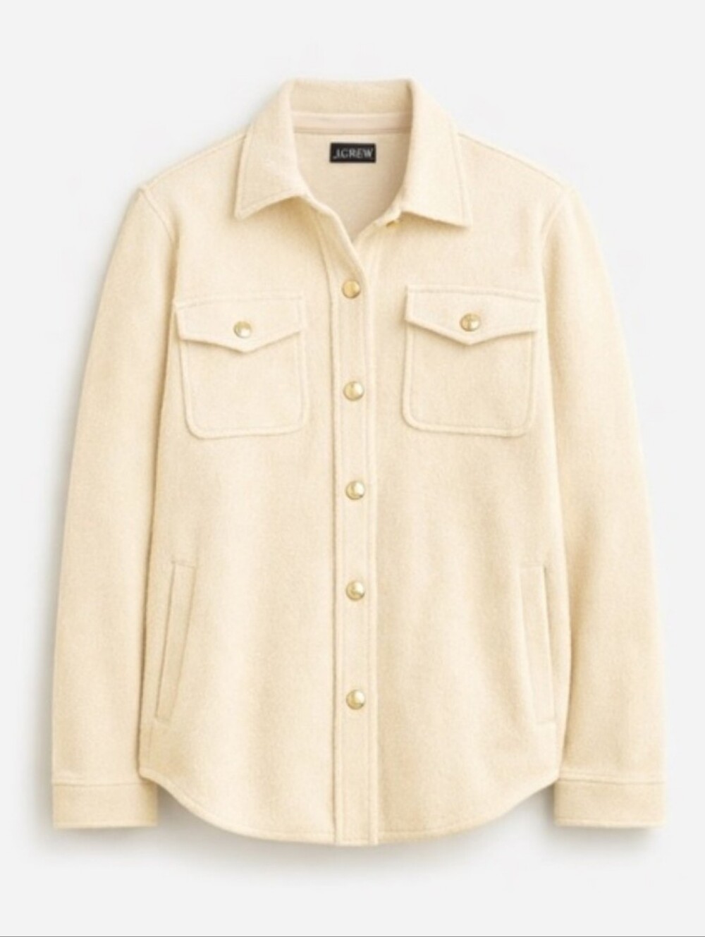 J. Crew Wool Blend Shirt Jacket - Oatmeal